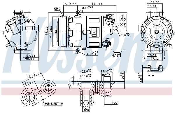 Compressor, air conditioning ** FIRST FIT ** 89400