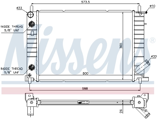 NISSENS 62054 Radiator, engine cooling