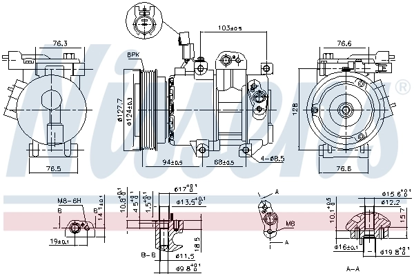 NISSENS 890621 Compressor, air conditioning
