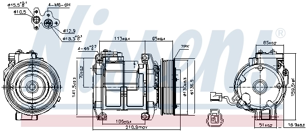 Compressor, air conditioning ** FIRST FIT ** 89084