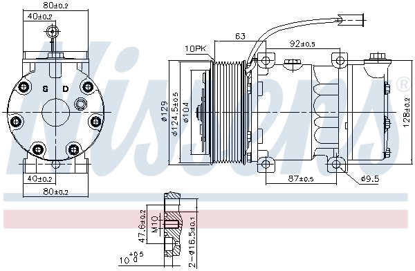 NISSENS 890598 Compressor, air conditioning