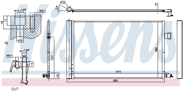 NISSENS 940808 Condenser, air conditioning