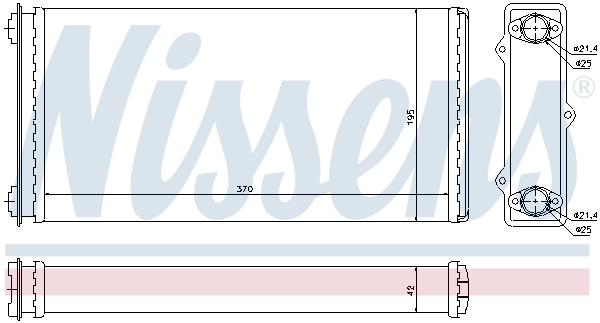 NISSENS 71301 Heat Exchanger, interior heating