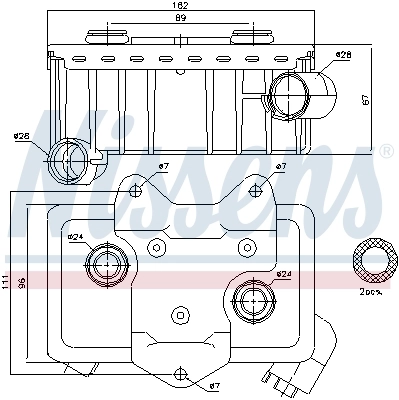 Oil Cooler, engine oil ** FIRST FIT ** 90582