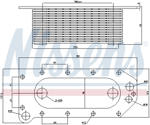 NISSENS 91257 Oil Cooler, engine oil