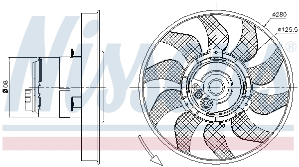 Fan, engine cooling 85619