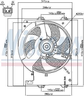 NISSENS 85267 Fan, engine cooling