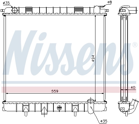 NISSENS 64302A Radiator, engine cooling