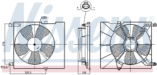 NISSENS 85746 Fan, engine cooling