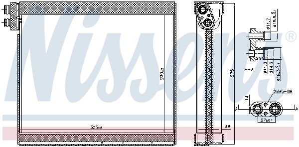 NISSENS 92365 Evaporator, air conditioning