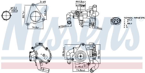 NISSENS 98404 EGR Valve