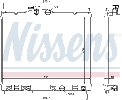 NISSENS 67369 Radiator, engine cooling