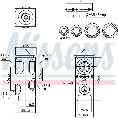 Expansion Valve, air conditioning ** FIRST FIT ** 999364