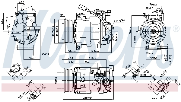 Compressor, air conditioning ** FIRST FIT ** 890048