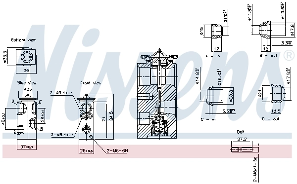 NISSENS 999459 Expansion Valve, air conditioning