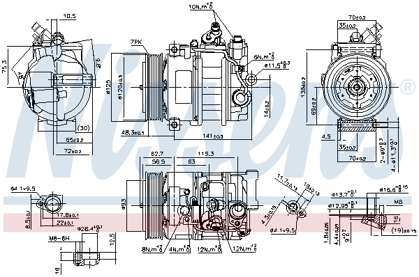 Compressor, air conditioning ** FIRST FIT ** 890322