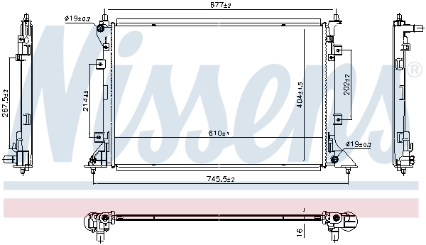 NISSENS 607104 Radiator, engine cooling