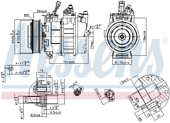 Compressor, air conditioning ** FIRST FIT ** 89488
