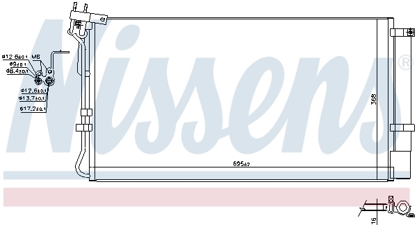 NISSENS 941156 Condenser, air conditioning