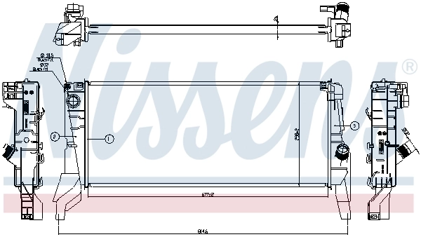 NISSENS 606562 Radiator, engine cooling
