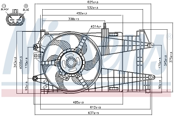 Fan, engine cooling 85163