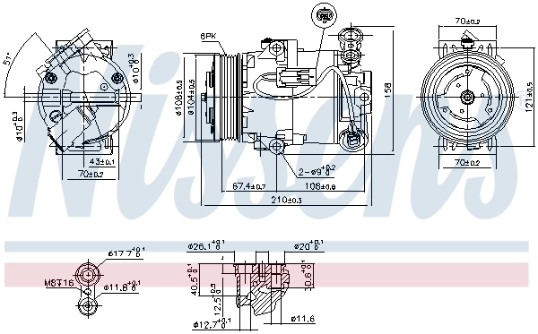 Compressor, air conditioning ** FIRST FIT ** 89096