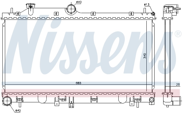 NISSENS 67736 Radiator, engine cooling