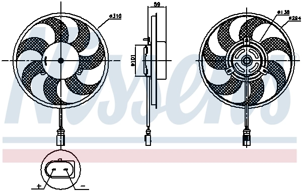 Ventilateur, refroidissement du moteur 850030