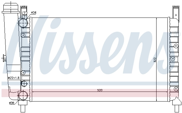 NISSENS 61852 Radiator, engine cooling