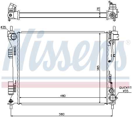 NISSENS 675002 Radiator, engine cooling