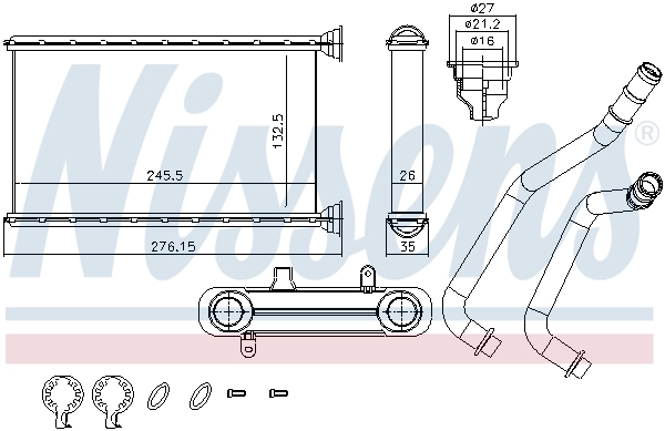 Heat Exchanger, interior heating ** FIRST FIT ** 707190