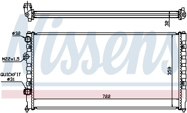 NISSENS 65252 Radiator, engine cooling