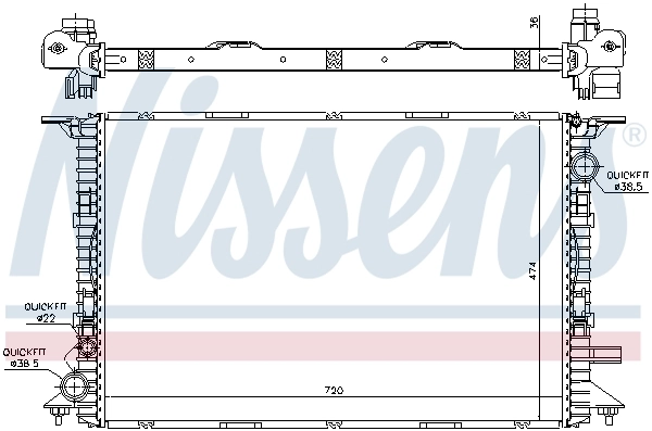 NISSENS 60356 Radiator, engine cooling