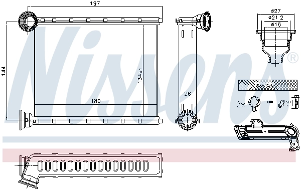 Heat Exchanger, interior heating ** FIRST FIT ** 73345