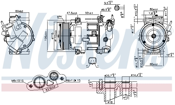 Compressor, air conditioning ** FIRST FIT ** 890606