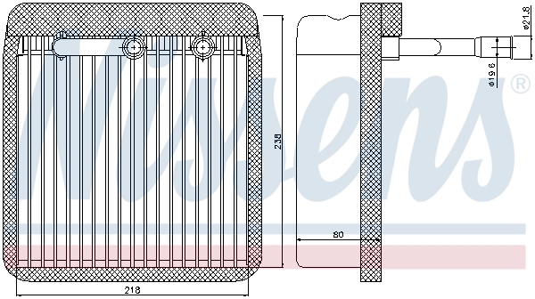 Evaporator, air conditioning 92193
