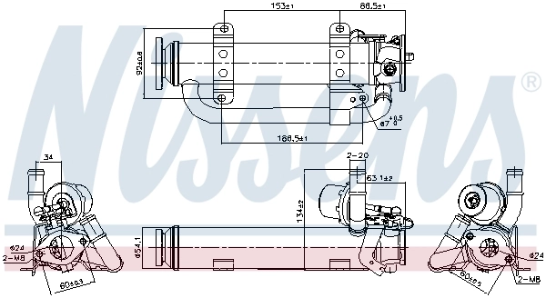 Cooler, exhaust gas recirculation ** FIRST FIT ** 989398