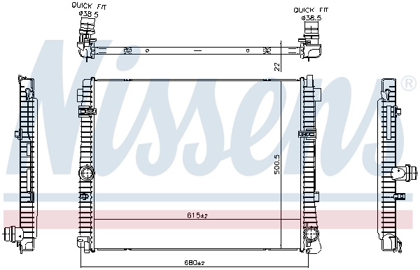 NISSENS 606785 Radiator, engine cooling