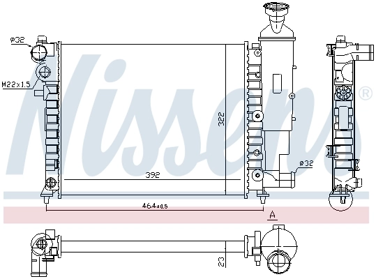 Radiator, pendingin mesin ** FIRST FIT ** 61358