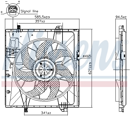 NISSENS 85857 Fan, engine cooling
