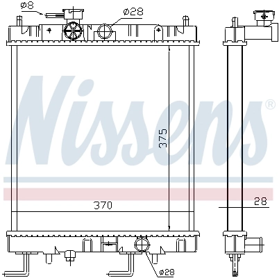 NISSENS 687141 Radiator, engine cooling
