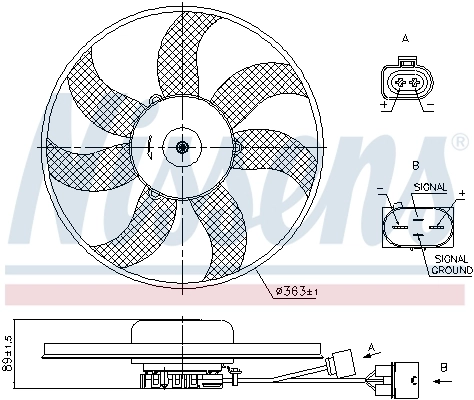 Fan, engine cooling 850021