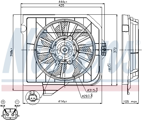 Fan, engine cooling 85090