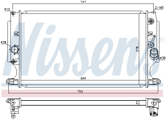 Radiator, engine cooling 646875