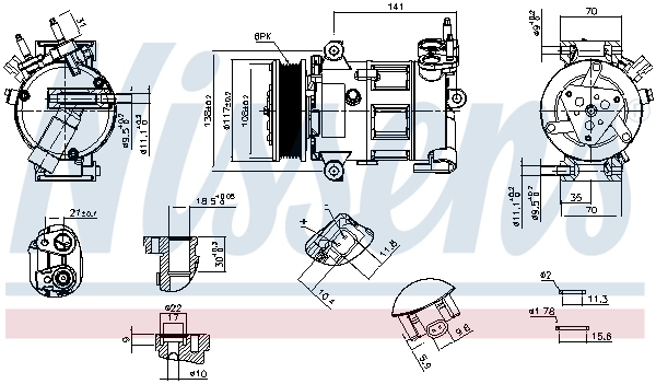 Compressor, air conditioning ** FIRST FIT ** 891260