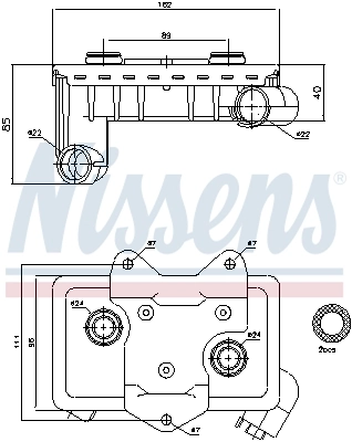 Oil Cooler, engine oil ** FIRST FIT ** 90597