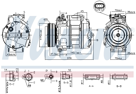 Compressor, air conditioning ** FIRST FIT ** 890329
