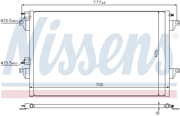 NISSENS 940153 Condenser, air conditioning