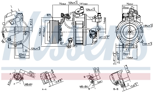 Compressor, air conditioning ** FIRST FIT ** 890303