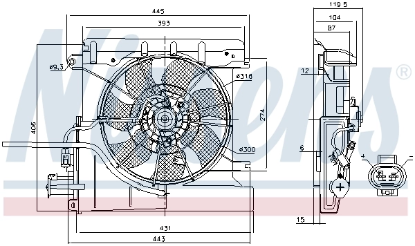 NISSENS 85939 Fan, engine cooling